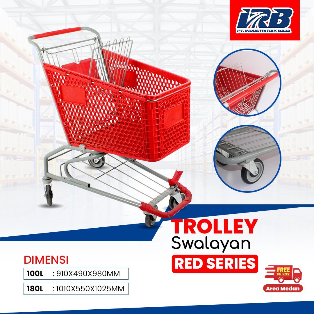 Troli Belanja Merah