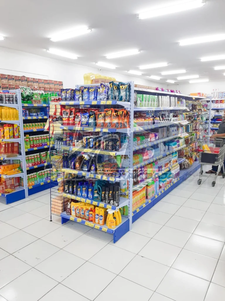 rak gondola produksi pabrik untuk toko dan minimarket