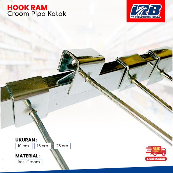 Hook Ram Croom Pipa Kotak 5mm - Image 2