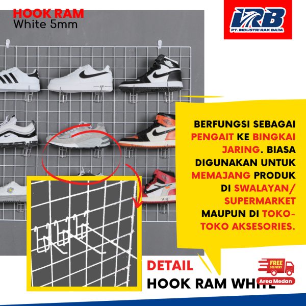 Gantungan Hook Ram White 5mm - Image 2