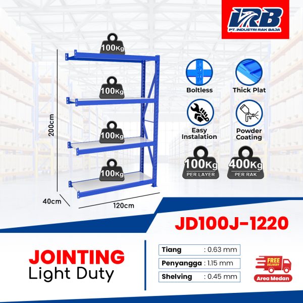 Rak Gudang Jointing JD-100 120cm 4Layer