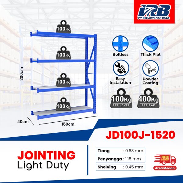 Rak Gudang Jointing JD-100 150cm 4Layer