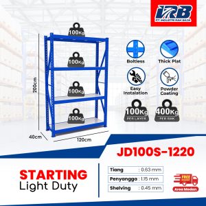 Rak Gudang Starting JD-100 120cm 4Layer