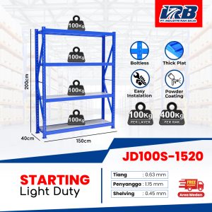 Rak Gudang Starting JD-100 150cm 4Layer