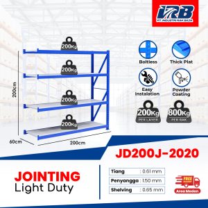 Rak Gudang Jointing JD-200 200cm 4Layer