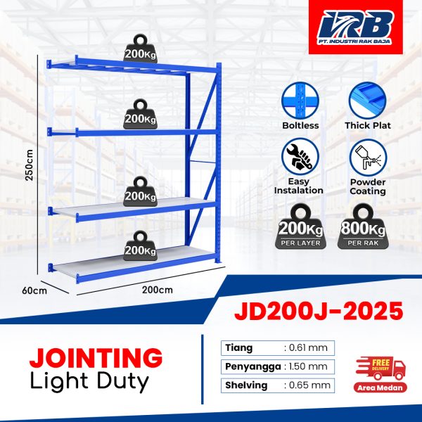 Rak Gudang Jointing JD-200 250cm 4Layer