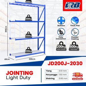 Rak Gudang Jointing JD-200 300cm 4Layer