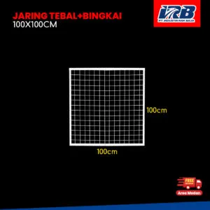 jaring display tebal dengan bingkai untuk rak toko dan swalayan