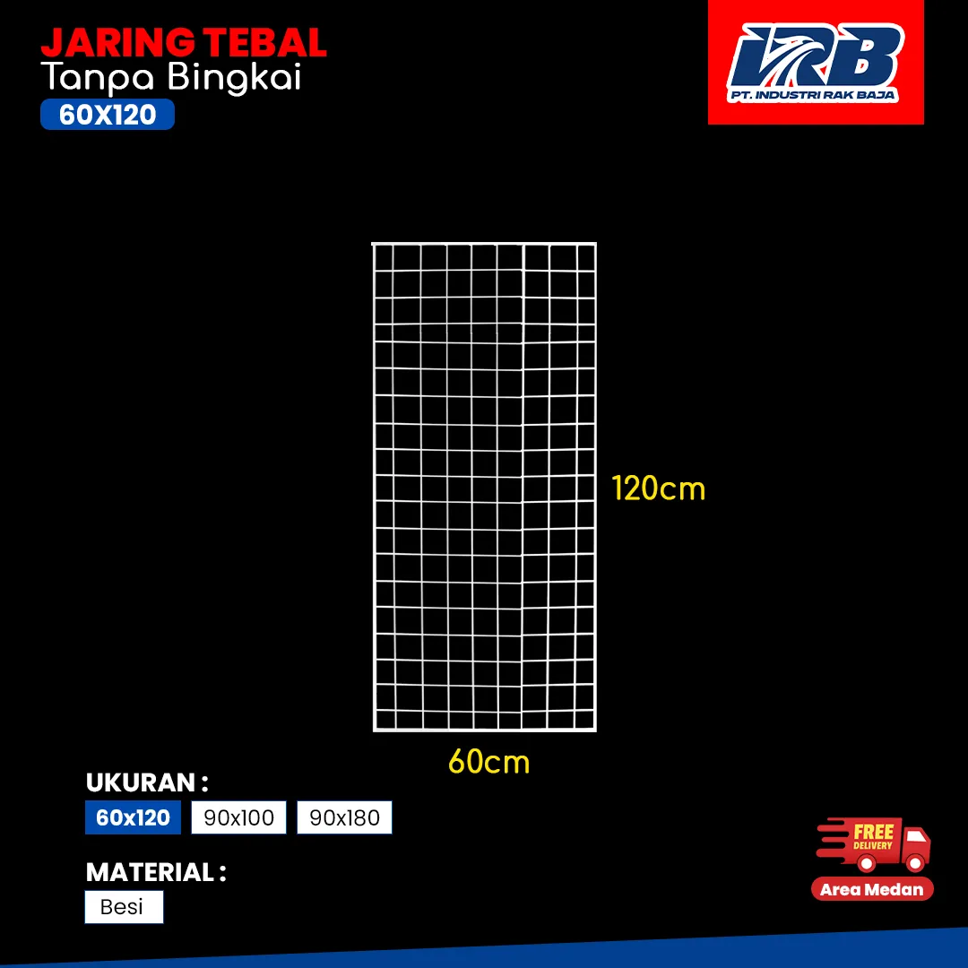 jaring display tebal tanpa bingkai untuk kebutuhan display toko