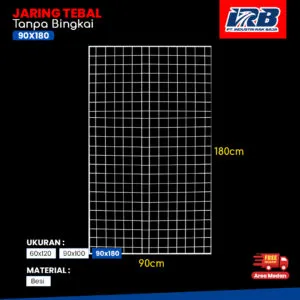 jaring display tebal tanpa bingkai untuk kebutuhan display toko