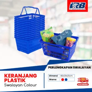 keranjang plastik swalayan warna untuk belanja minimarket