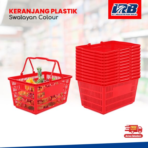 Keranjang Plastik Swalayan Colour - Image 3
