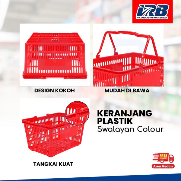 Keranjang Plastik Swalayan Colour - Image 4