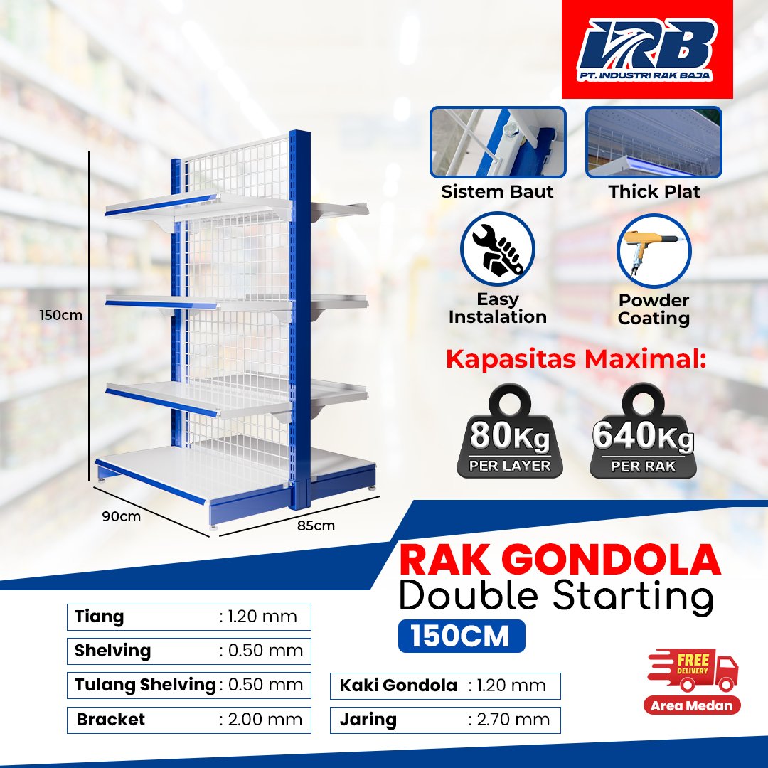 Rak Gondola Double Starting UK. 150CM