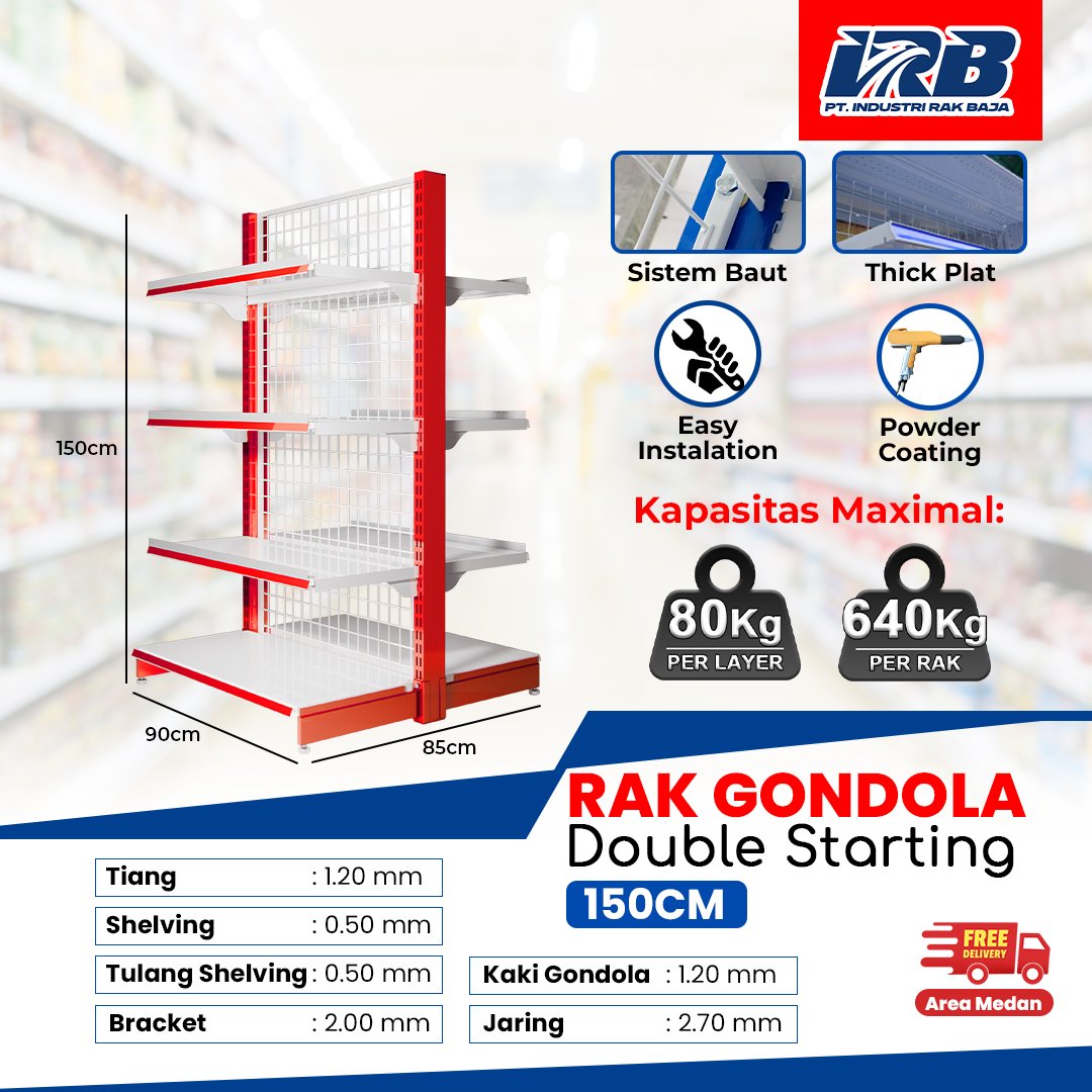 Rak Gondola Double Starting UK. 150CM