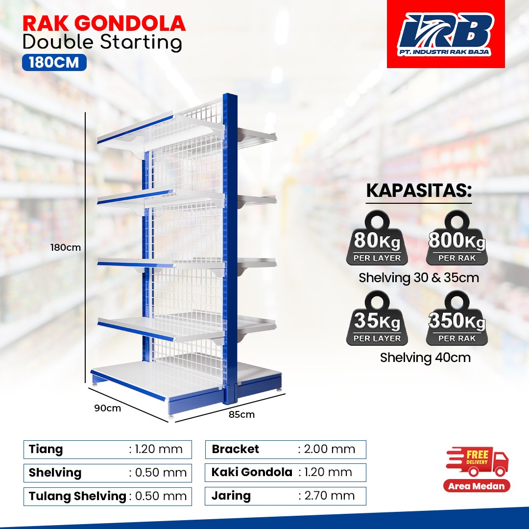 Rak Gondola Double Starting UK. 180CM