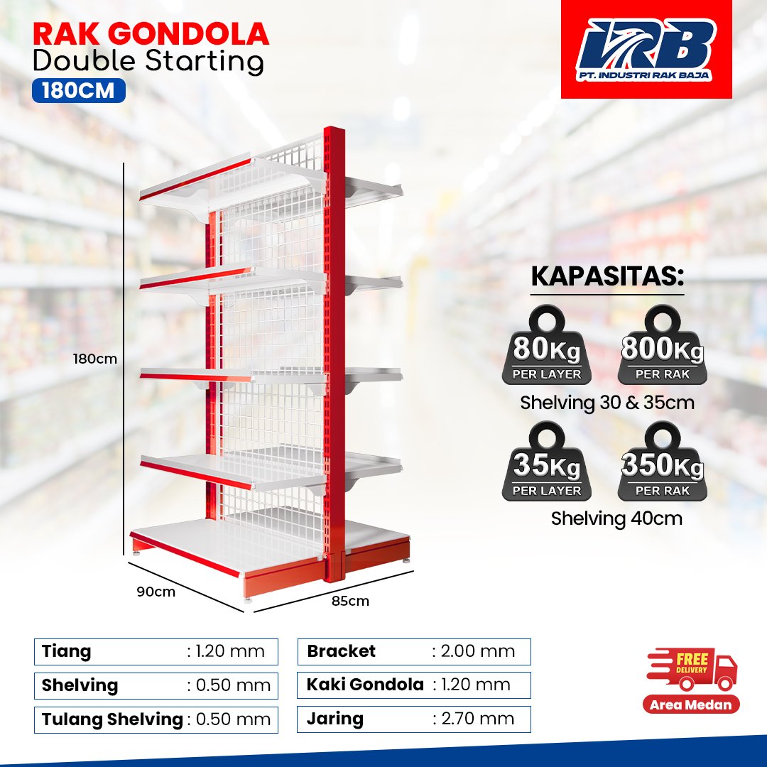 Rak Gondola Double Starting UK. 180CM
