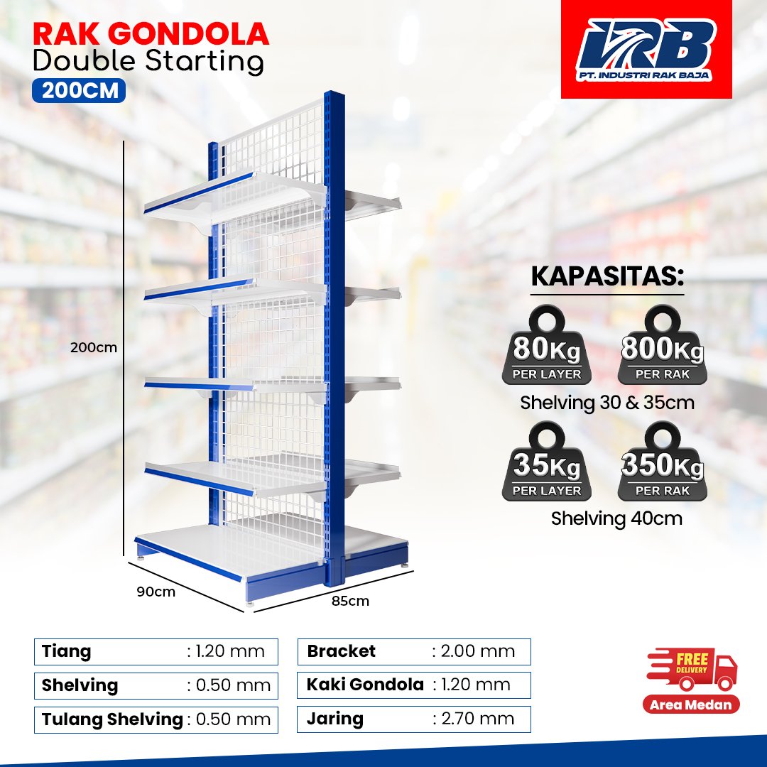 Rak Gondola Double Starting UK. 200CM