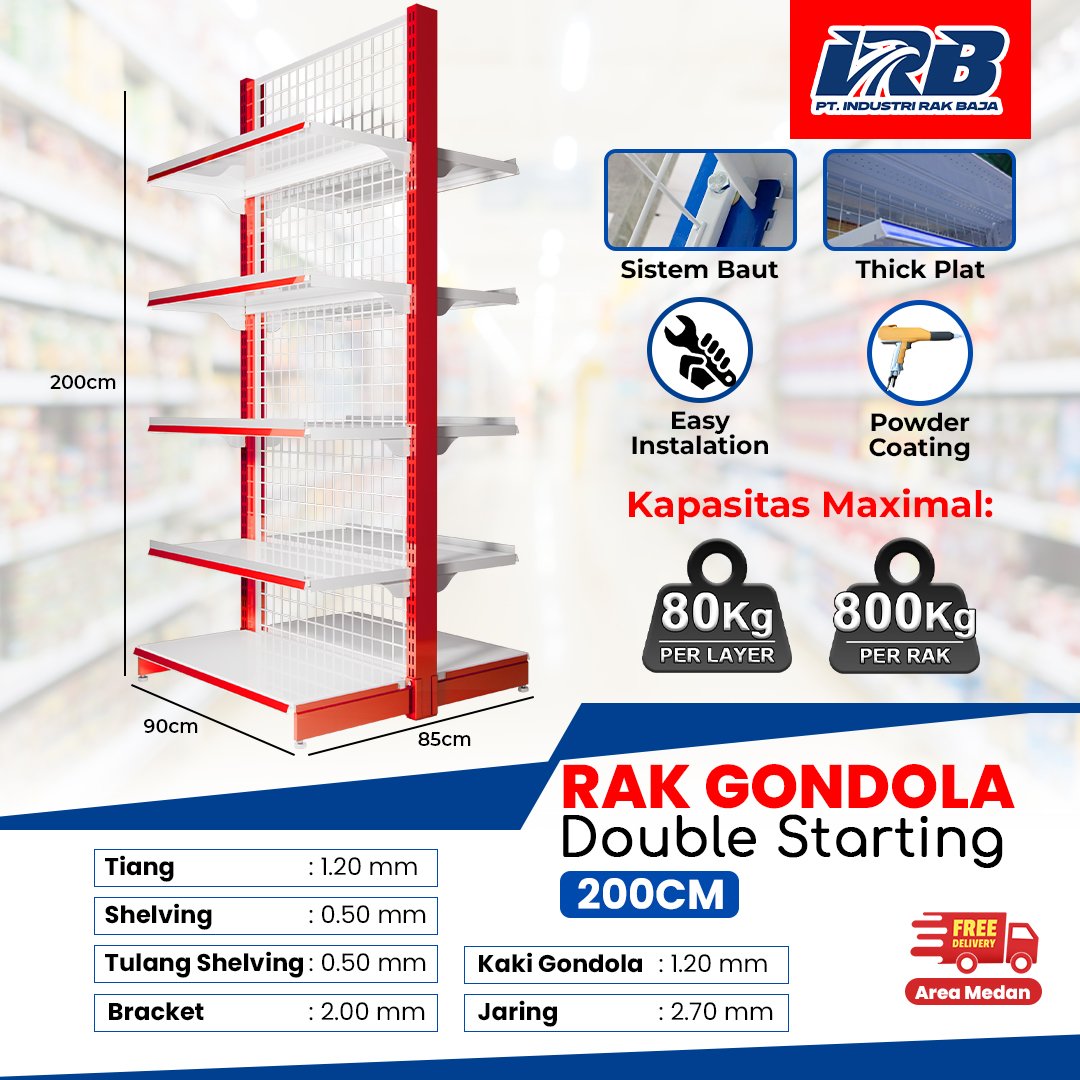 Rak Gondola Double Starting UK. 200CM