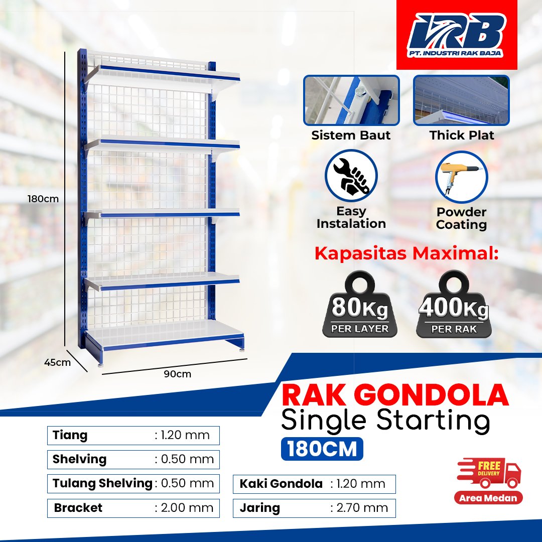 Rak Gondola Single Starting UK. 180CM