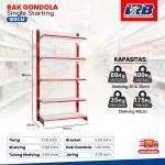 rak toko single starting merah