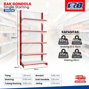 rak gondola produksi pabrik untuk toko dan minimarket