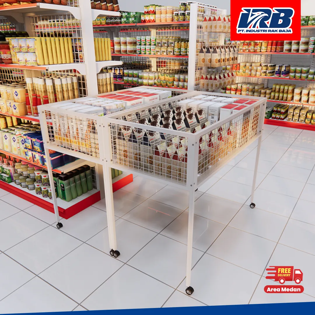 rak obral WM untuk penataan barang diskon