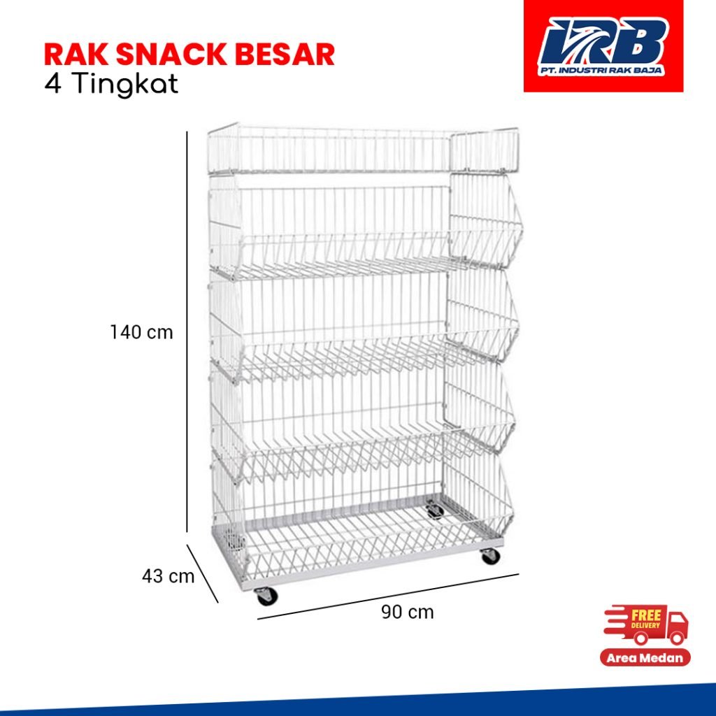 rak snack atau rak chiki ukuran besar dan kecil
