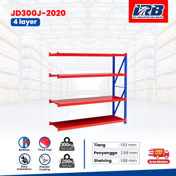 Rak Gudang Jointing JD-300 200cm 4Layer - Image 2