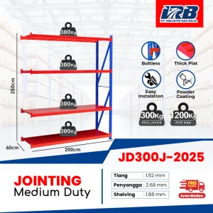 Rak Gudang Jointing JD-300 250cm 4Layer