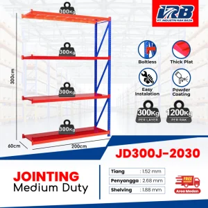 Rak Gudang Jointing JD-300 300cm 4Layer