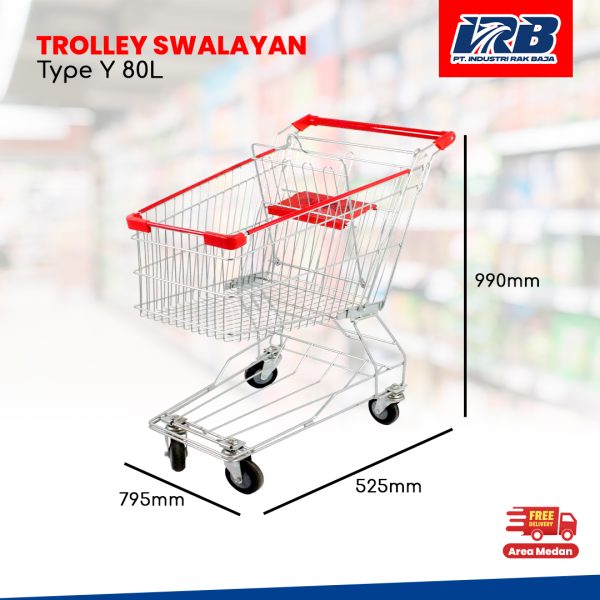 Trolley Swalayan Tipe Y 80L