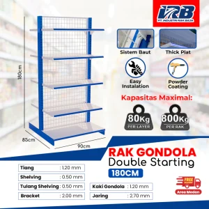 Rak Gondola Double Starting UK. 180CM