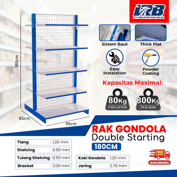 Rak Gondola Double Starting UK. 180CM