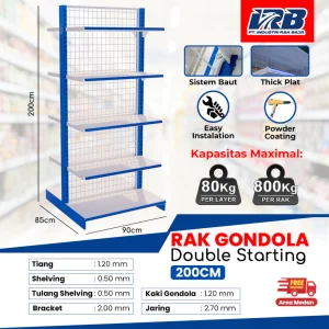 Rak Gondola Double Starting UK. 200CM