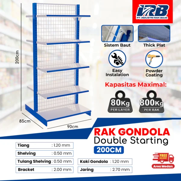 Rak Gondola Double Starting UK. 200CM
