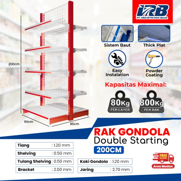 Rak Gondola Double Starting UK. 200CM - Image 3