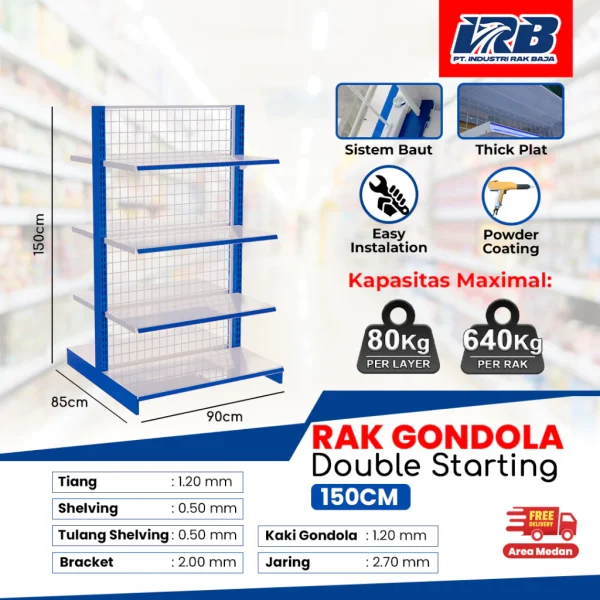 Rak Gondola Double Starting UK. 150CM