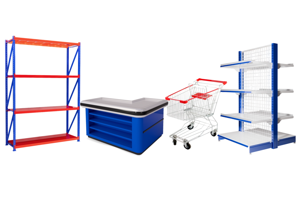 Perlengkapan Swalayan, toko, Minimarket, dan Supermarket