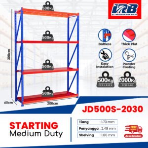 Rak gudang atau rak stock untuk gudang penyimpanan.