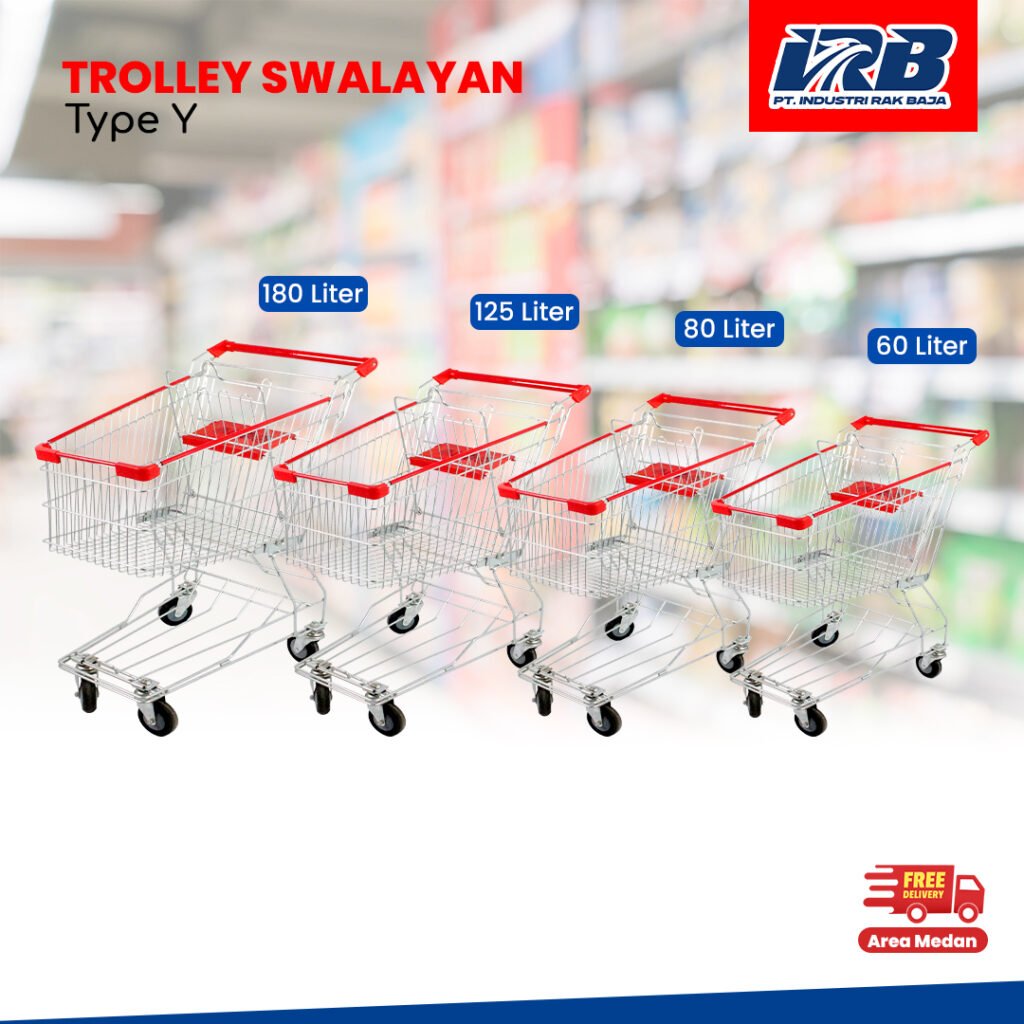 Trolley belanaja untuk minimarket dan supermarket