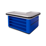 meja kasir biru