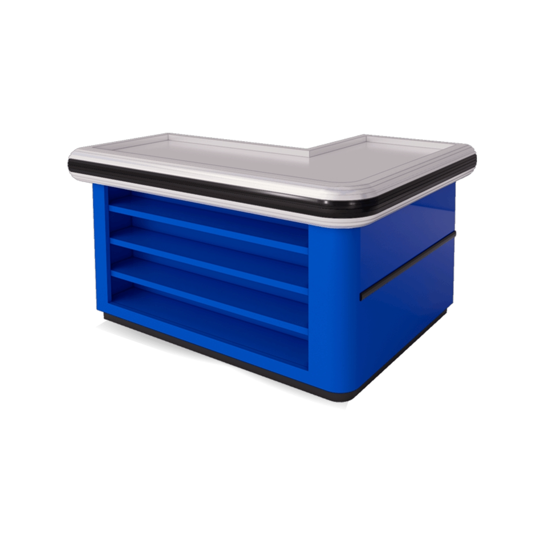 meja kasir biru