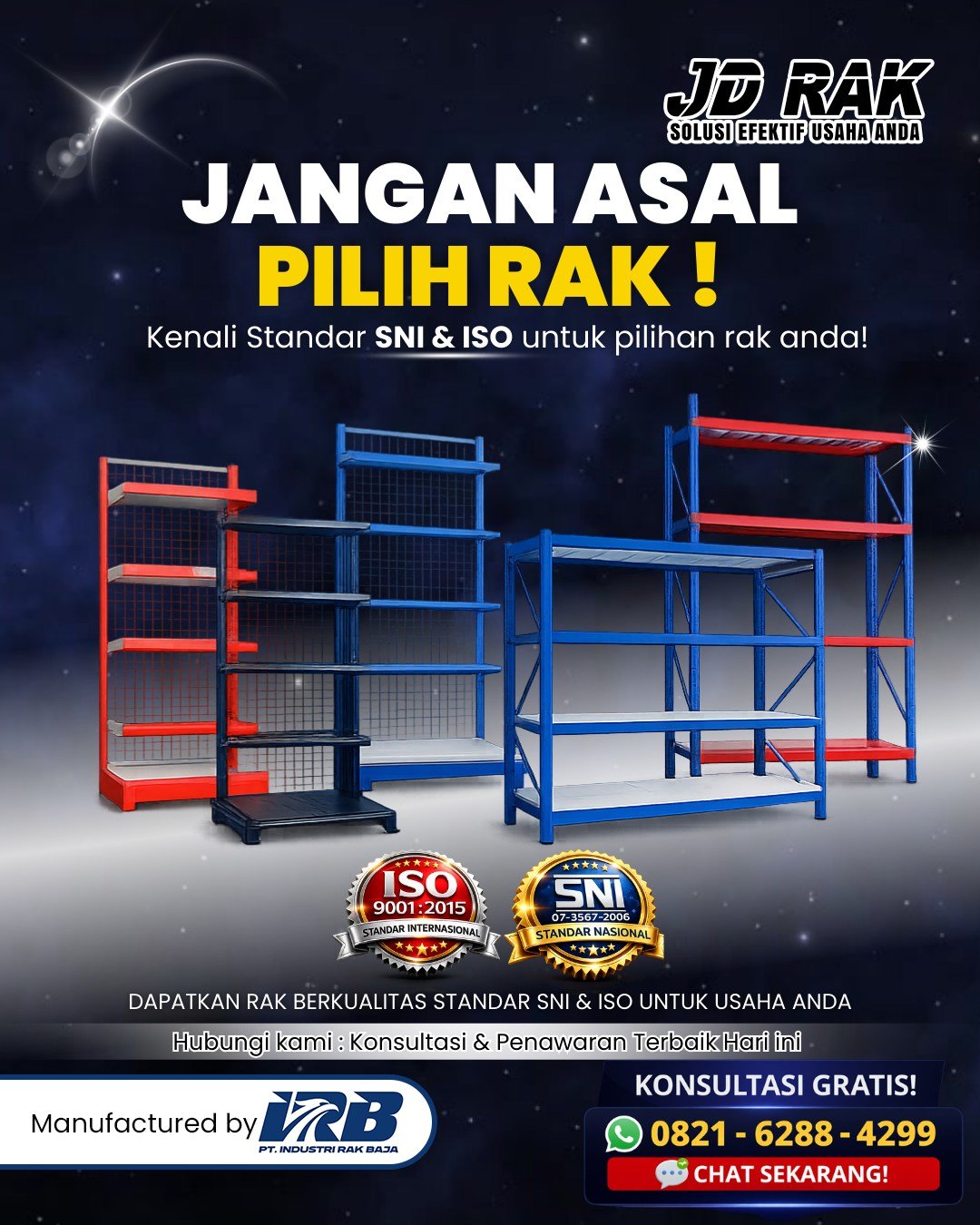 Jual Rak Toko & Rak Gudang di Jakarta Harga Pabrik!